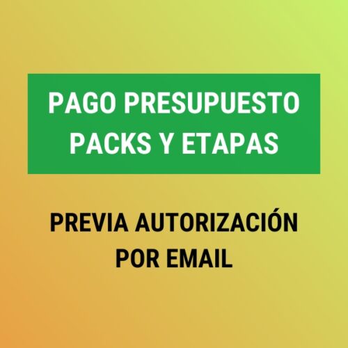 Pago Presupuesto Packs y Etapas